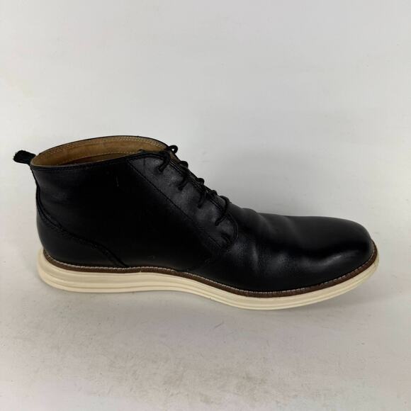 Cole Haan Grand OS Chukka Boots Men's 11 Black Leather Lace-Up Round Toe Ankle - Picture 3 of 10